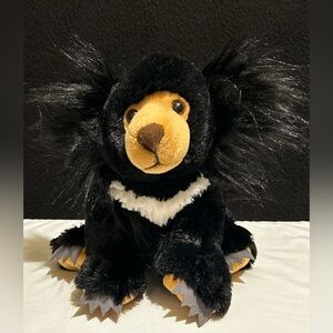Wild Republic Black Sloth Bear Plush Teddy Bear 11 Inch Animal Toy.